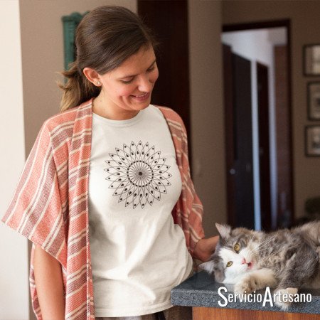Mandala Ángeles Solares Negros Mujer